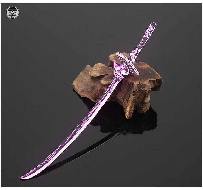 原神剑 原神周边雷电将军的刀无想的一刀武1器模型神之眼金属钥匙扣