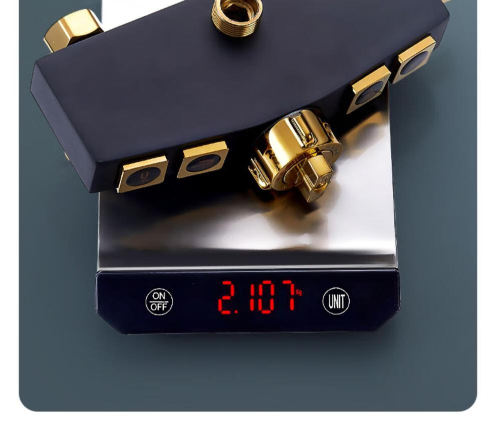 欧诺佳花洒德国欧式恒温沐雨淋浴花洒套装明装浴室家用全铜黑色713005