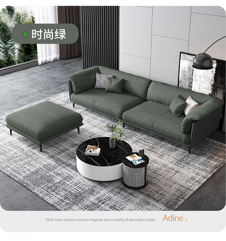 艾郎仕皮艺沙发l型转角组合北欧简约现代客厅酒店办公