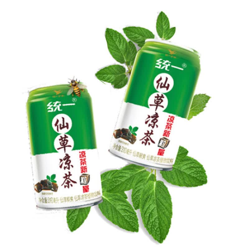 辉导 统一仙草凉茶 统一仙草凉茶植物饮料310ml罐装新一代凉茶 310ml*