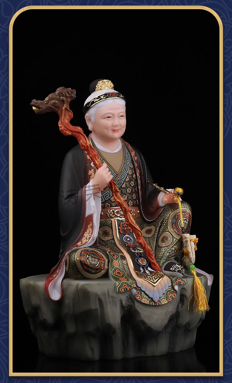 黑老太太神像保家仙黑妈妈歪脖老母像岩石黑妈妈黑老太太汉白玉客厅