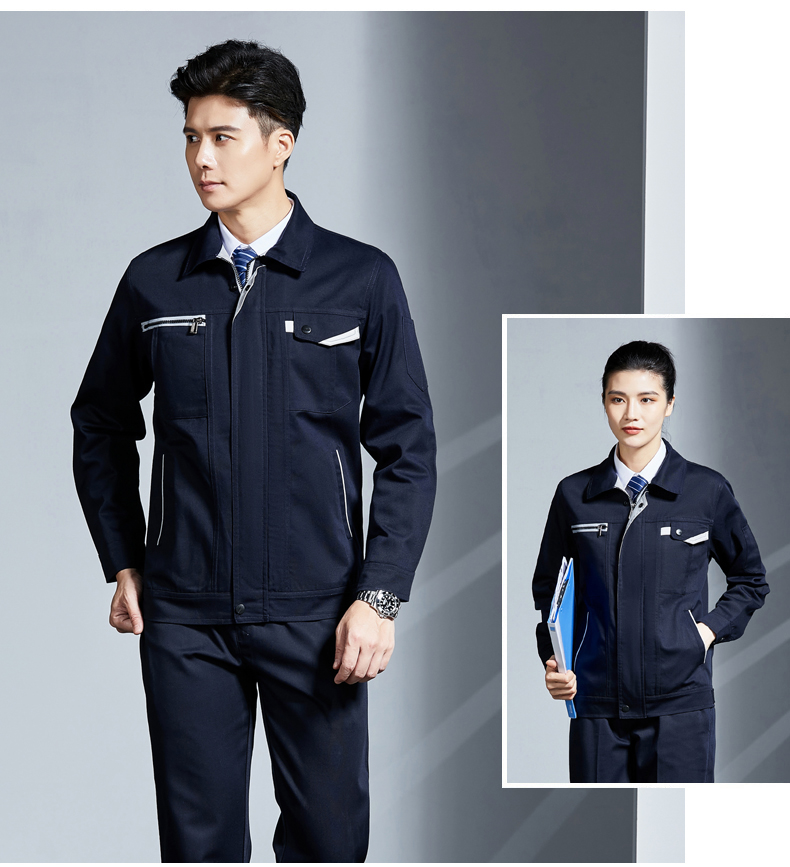 工作服套装男士春秋长袖加厚耐磨工厂车间厂服上衣定制工装劳保服深
