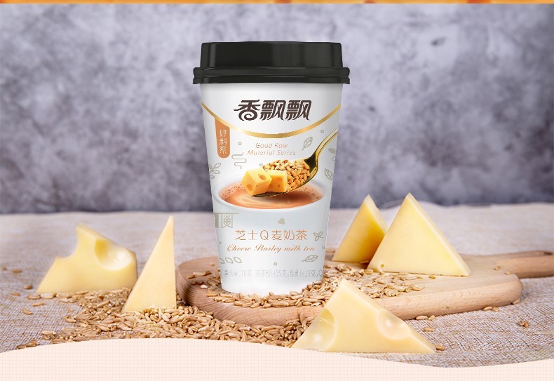 香飘飘奶茶芝士燕麦芝士q麦味整箱30杯12杯15杯杯装奶茶粉下午茶早餐