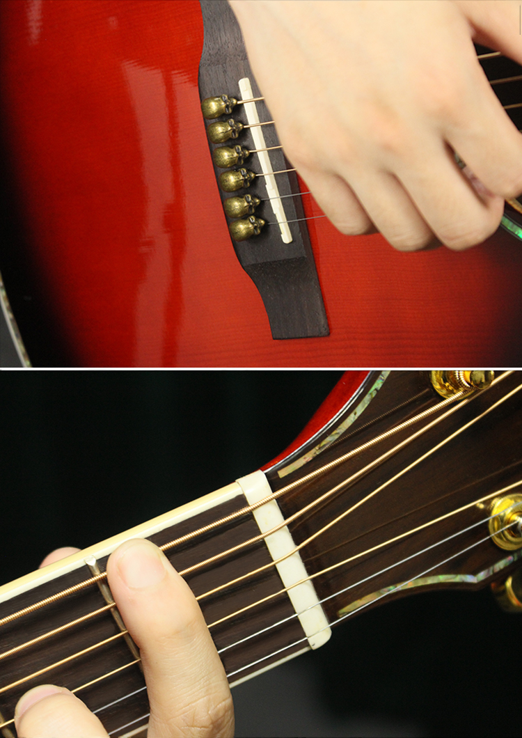 牛骨民谣木吉他弦枕 古典吉他琴枕尤克里里琴桥上下弦距尺 民谣吉他上