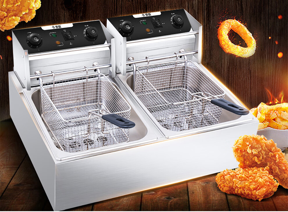 香霸电炸炉商用油炸锅油炸炉大容量小吃炸串炸鸡炸薯条炸油条机5l单缸