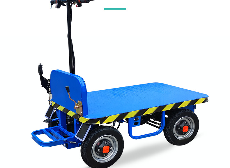 电动平板车搬运车工地四轮手推拉货车载重王小推车家用折叠拖板车