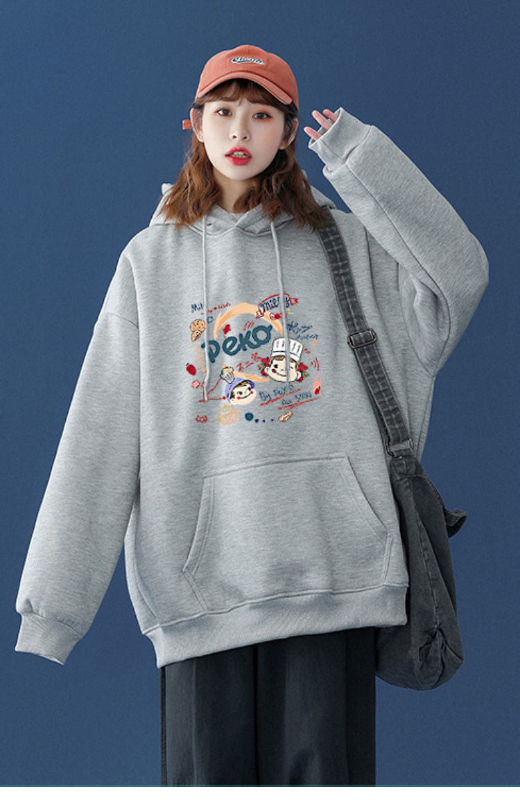 秋冬针织衫女2021卫衣女新款秋冬连帽女学生韩版宽松百搭长袖打底衫加