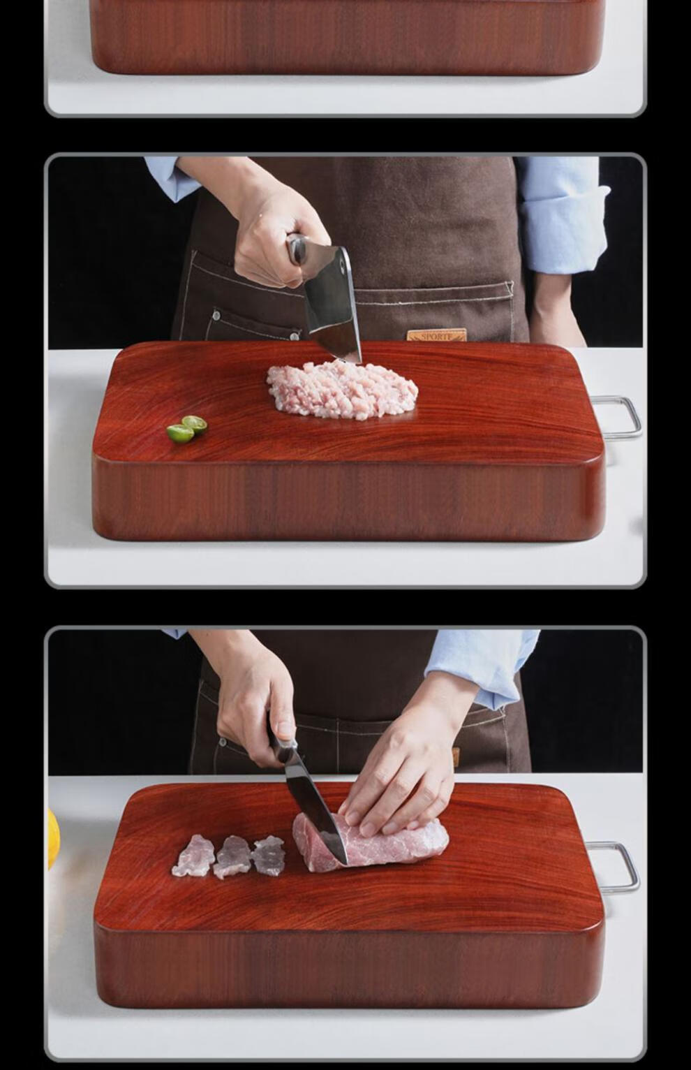 剁骨头的菜板加厚红木菜板大尺寸实木砧板整木原木骨头铁木板专用剁板