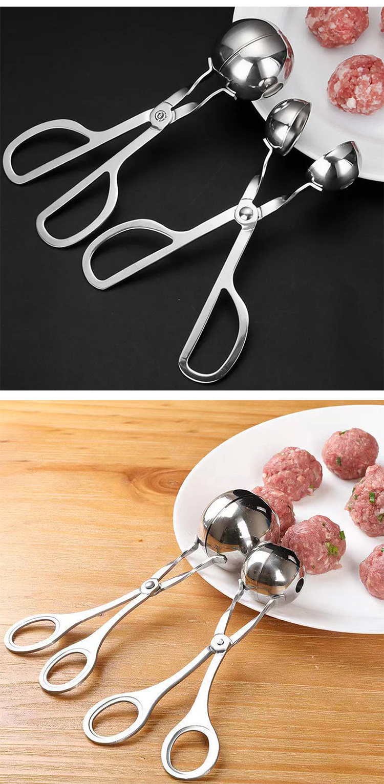 蝶亦轩304不锈钢肉丸夹肉丸子制作器家用厨房捏肉圆鱼汆丸神器饭团