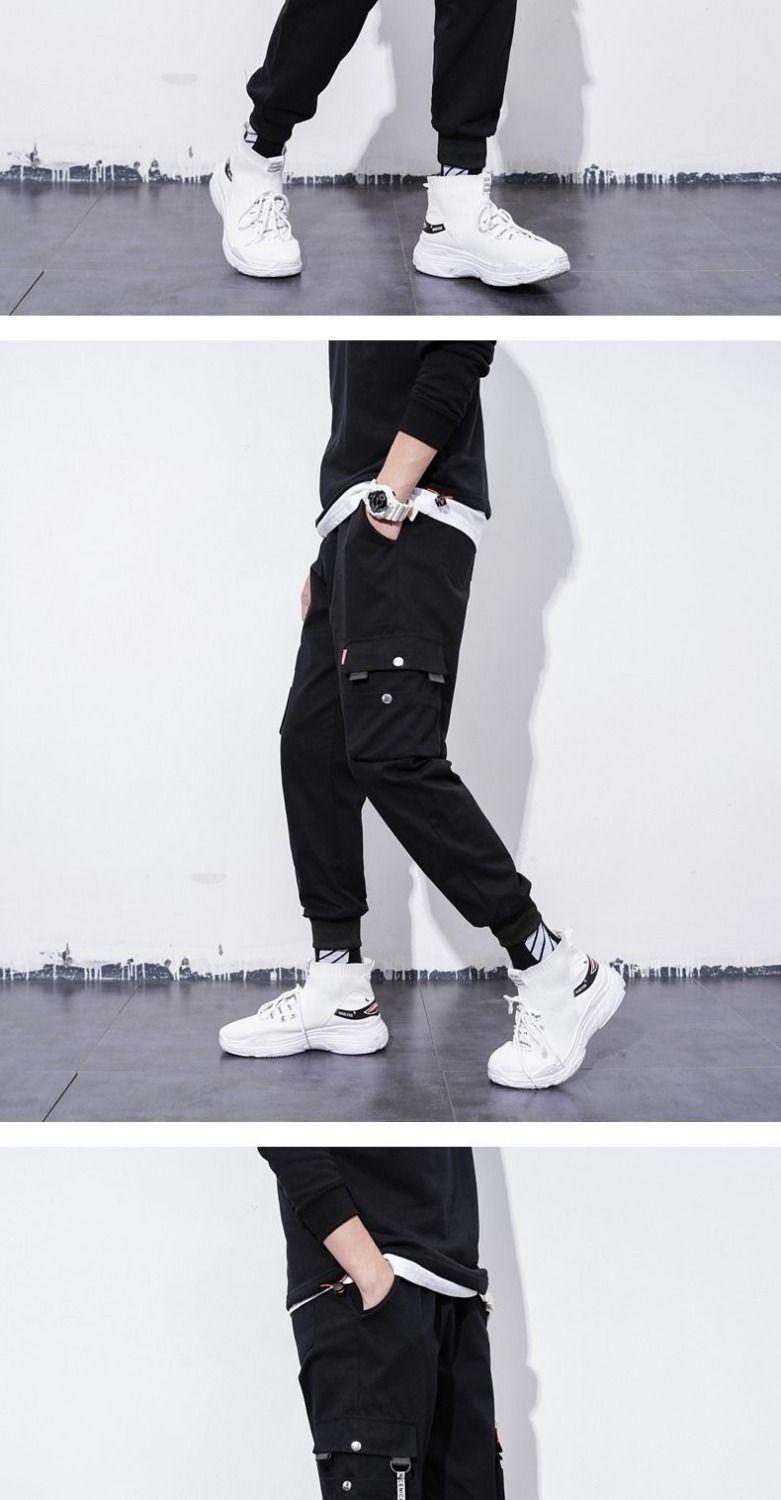 矮个子男生搭配潮160cm显高秋冬束脚裤165男生穿搭工装裤子休闲裤k603