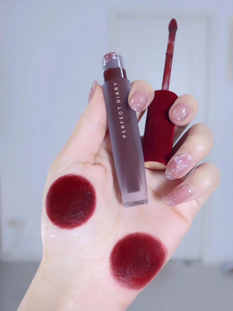 完美日j红丝绒金丝绒天鹅绒唇釉v17柔雾面持久哑光v18口红女学生女神