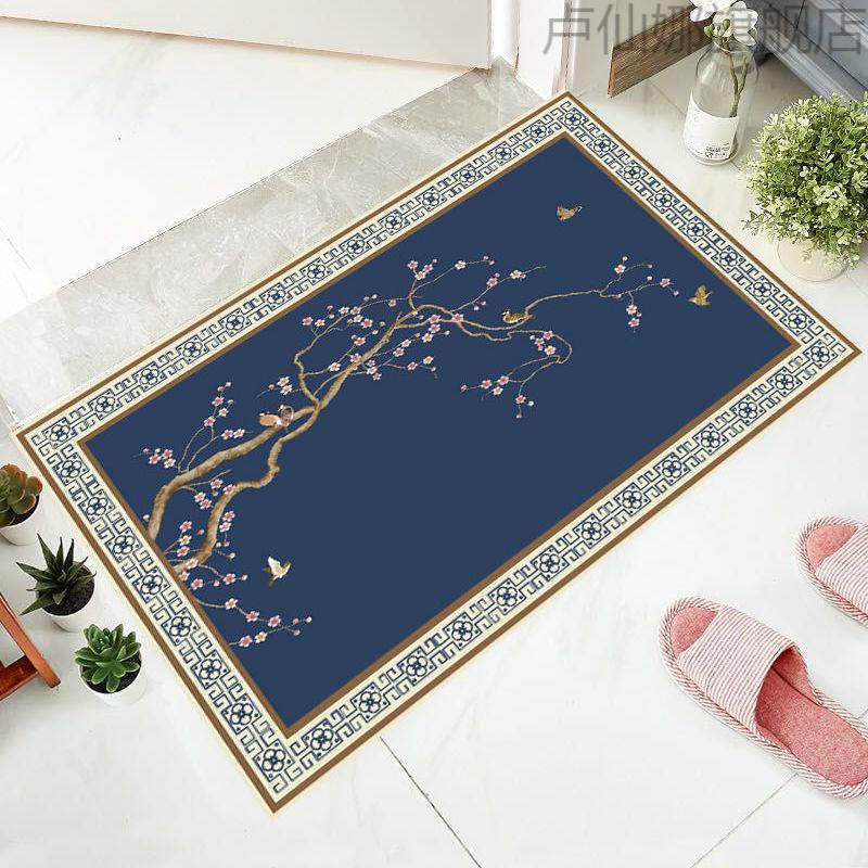 玄关水晶绒地垫新中式地垫入户门垫进门厅地垫卧室床边厨房浴室吸水