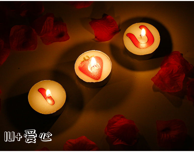 生日蜡烛印字蜡烛浪漫老公生日创意一周年纪念日求婚表白道具布置装饰
