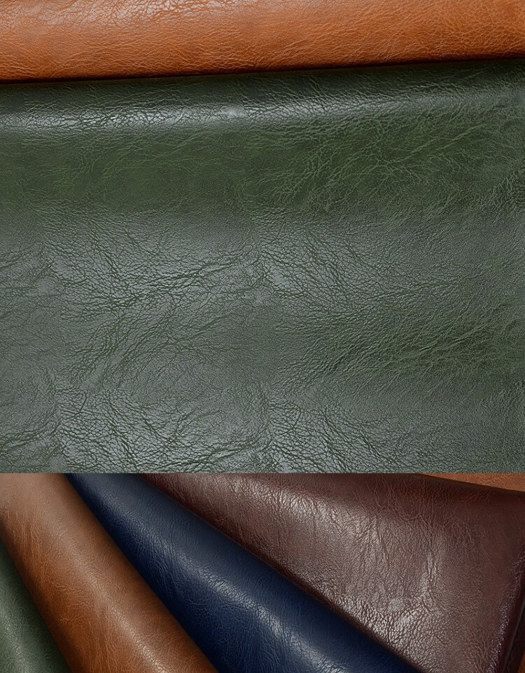 复古仿真疯马纹人造皮革面料diy床头软包背景墙硬包布料沙发皮料14号