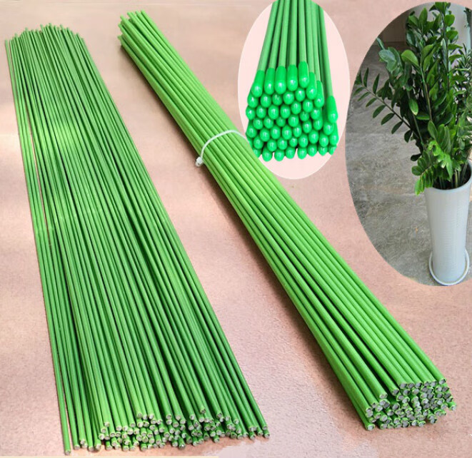 厂家直销园艺铁丝线金钱树绿萝兰花植物固定支架瓜果爬藤架花卉支柱