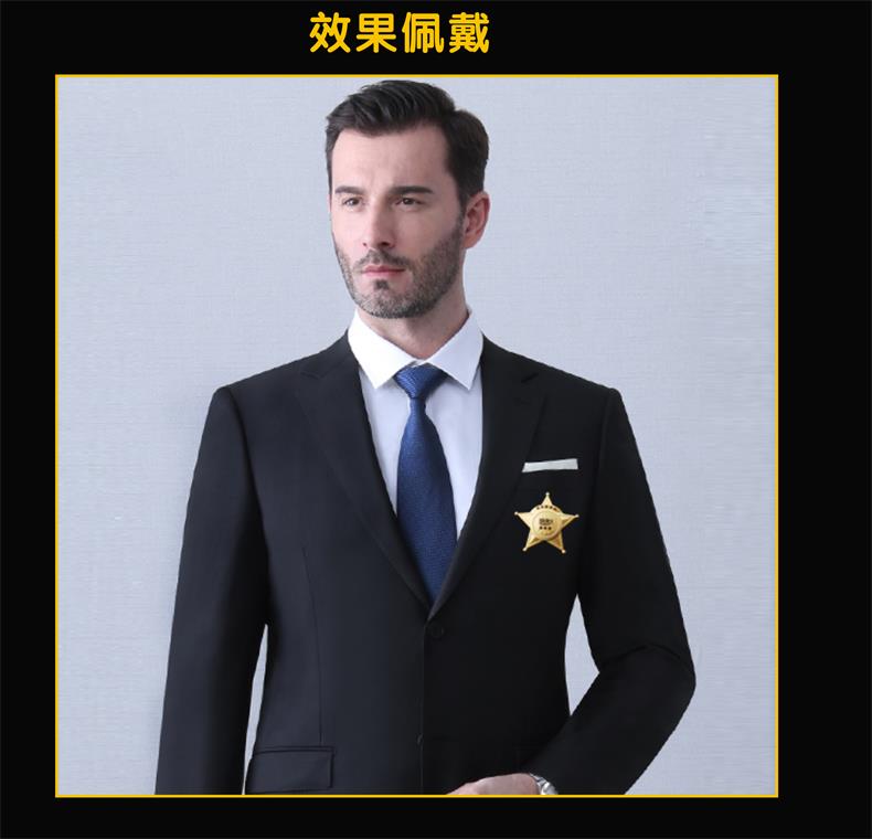 胸针胸牌定做金属五角星徽章定做胸针定制服务之星胸牌刻字王者荣耀