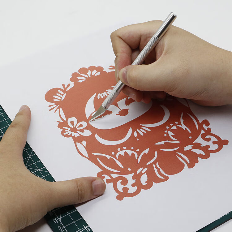 印堂剪纸工具套装初学者学生入门刻纸图样垫板笔刀中国风剪刀手工刻刀