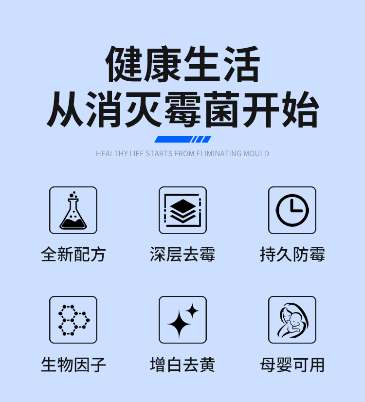 冰能 家用墙壁除霉霉斑霉菌清洁剂墙面修复强防霉快速去污神器【图片