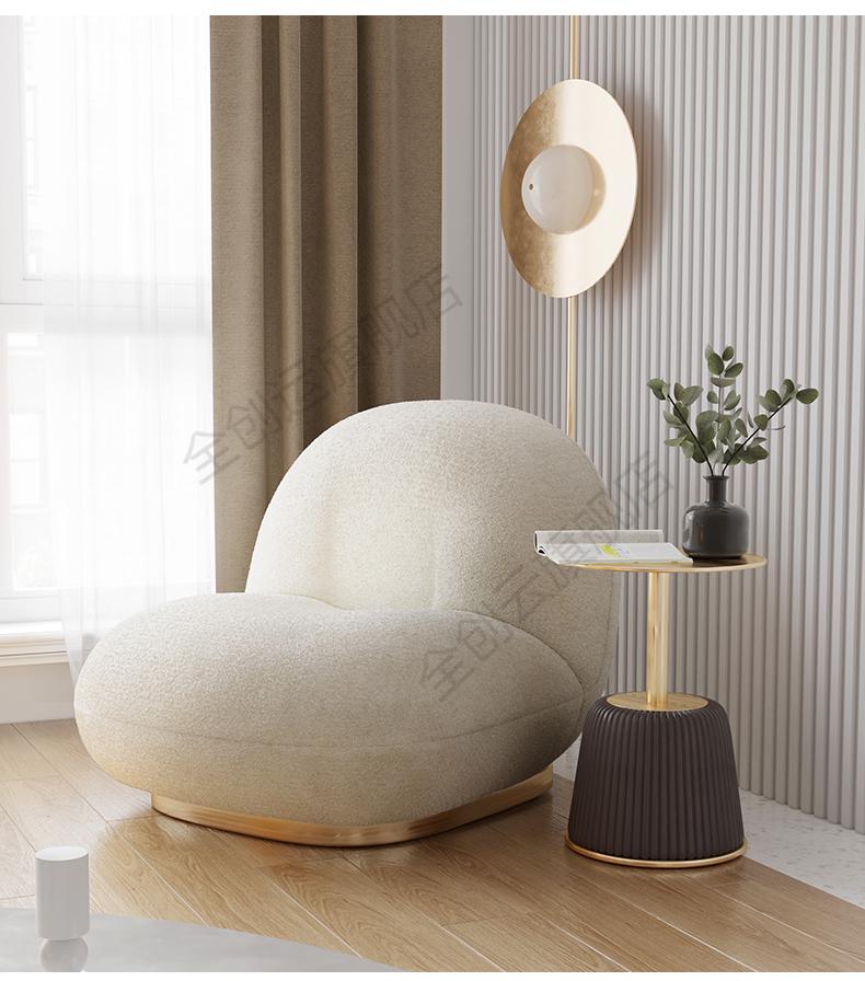 设计师沙发北欧客厅落地双三人位布艺网红现代简约极简创意式绒布颜色