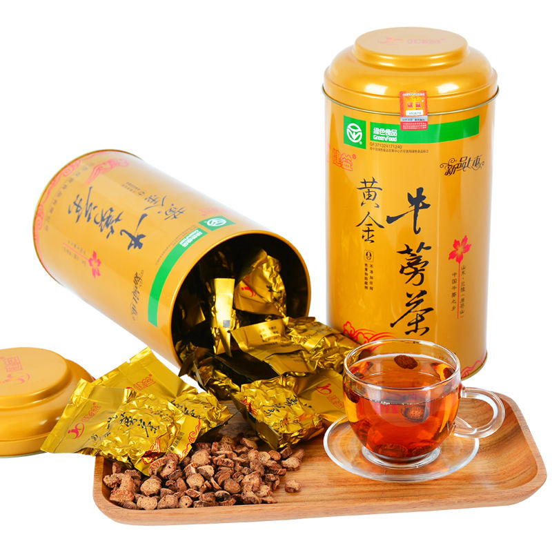牛蒡茶山东苍山双营健益黄金牛蒡茶250g养生茶牛蒡参茶绿色食品沂蒙