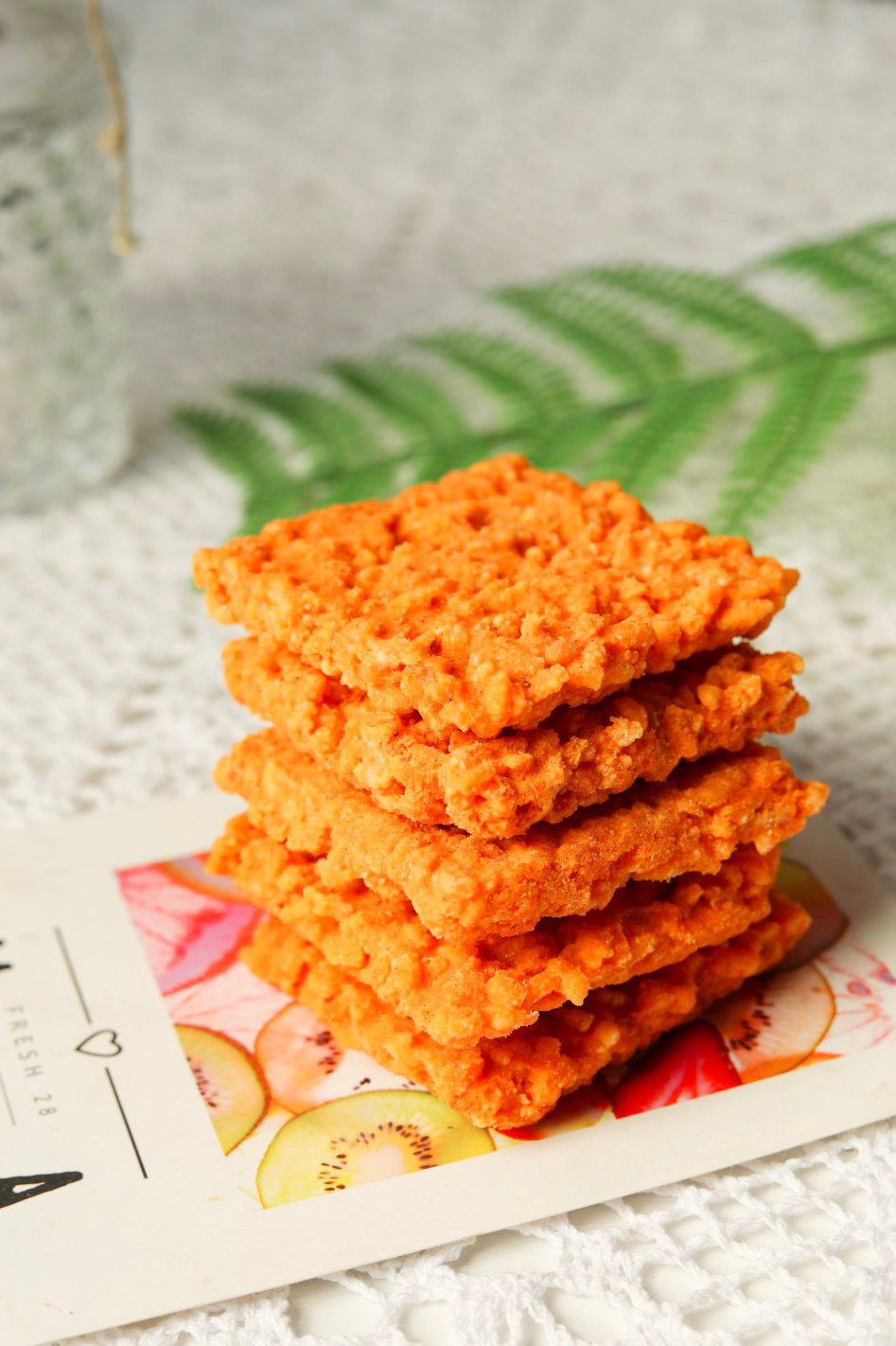 会吃的小白萌趣盒装锅巴468g盒装蟹黄锅巴家庭零食 纯蟹黄锅巴1箱