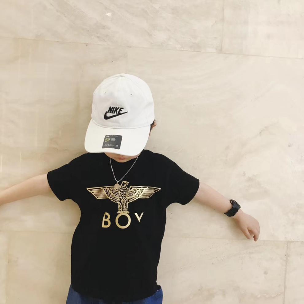 centuryboy秋冬boy童装飞鹰翅膀烫金洋气纯棉长袖卫衣上衣男女儿童