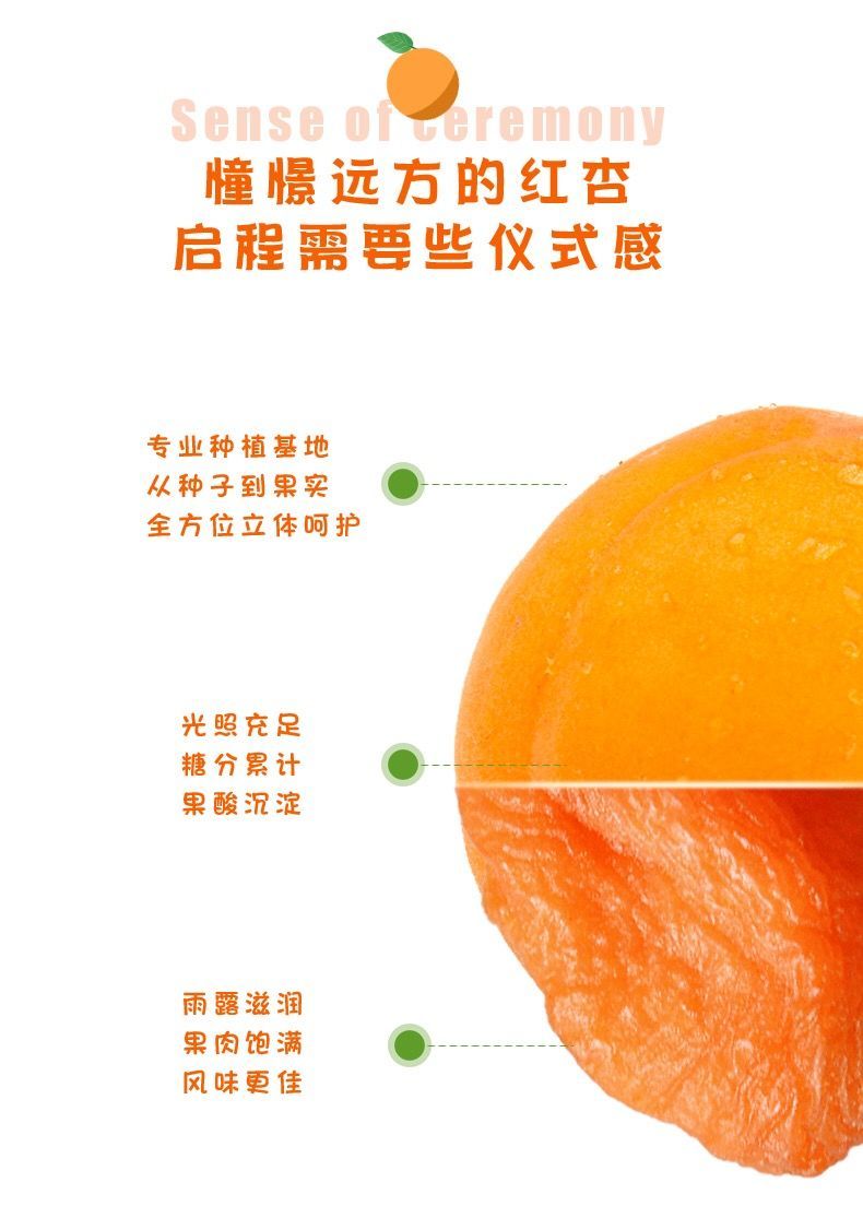 原味杏干条阳高杏脯酸甜天然杏肉干山西大同特产散装杏脯买二配一爽口