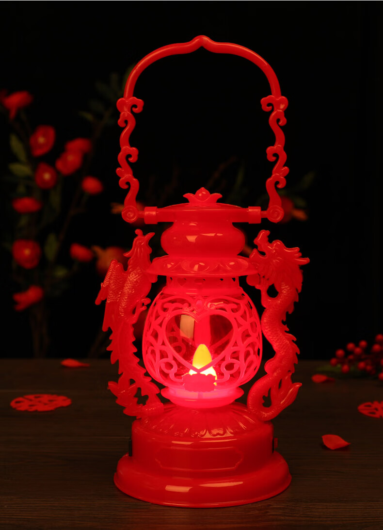 结婚子孙灯 结婚喜灯新房床头灯led长明子孙灯红色一对喜庆乔迁灯笼