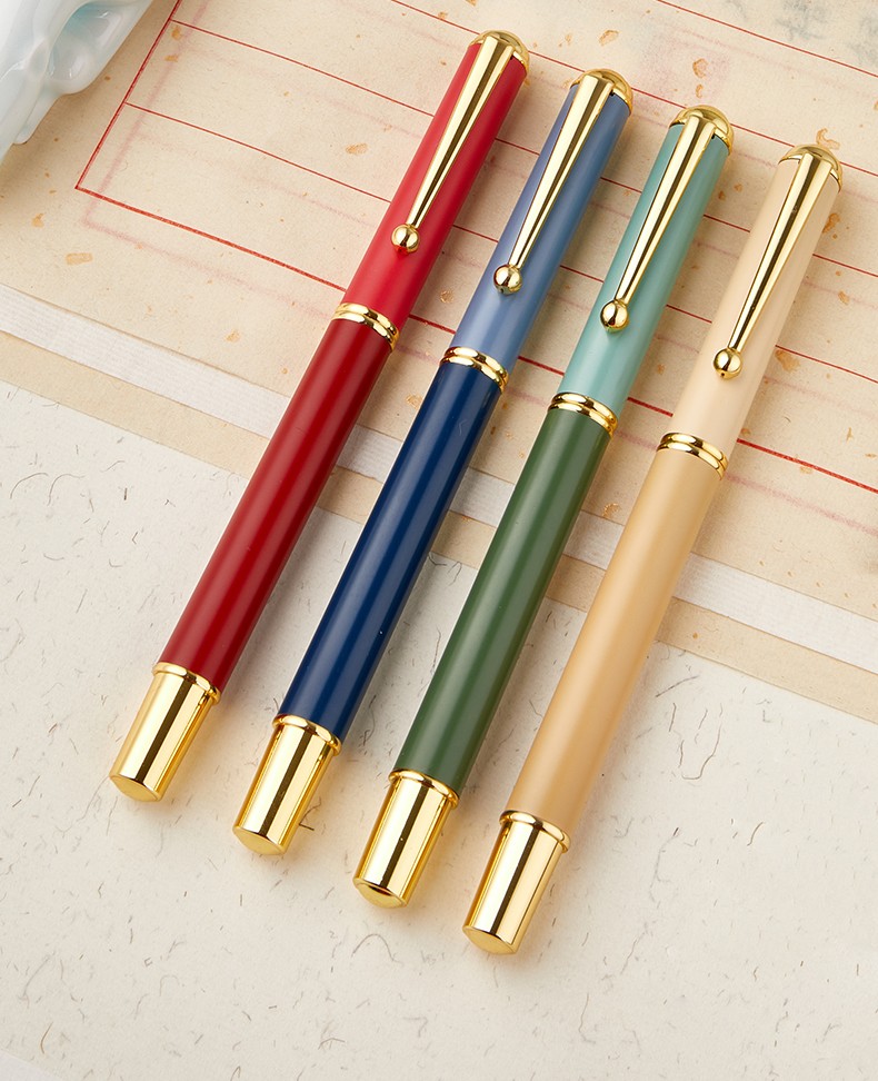 六品堂软笔钢笔式毛笔初学小楷软头纯狼毫便携书法专用笔徐祯卿黛蓝18