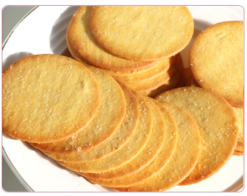 香蕉味薄脆饼干吉人水果薄饼菠萝水果味薄片散装早餐饼干整箱批发