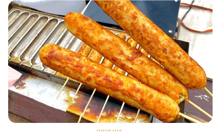 夫宇淀粉肠油炸肠东北铁板烤肠夜市路边摊炸肠同款煎烤肠100g粗大 混