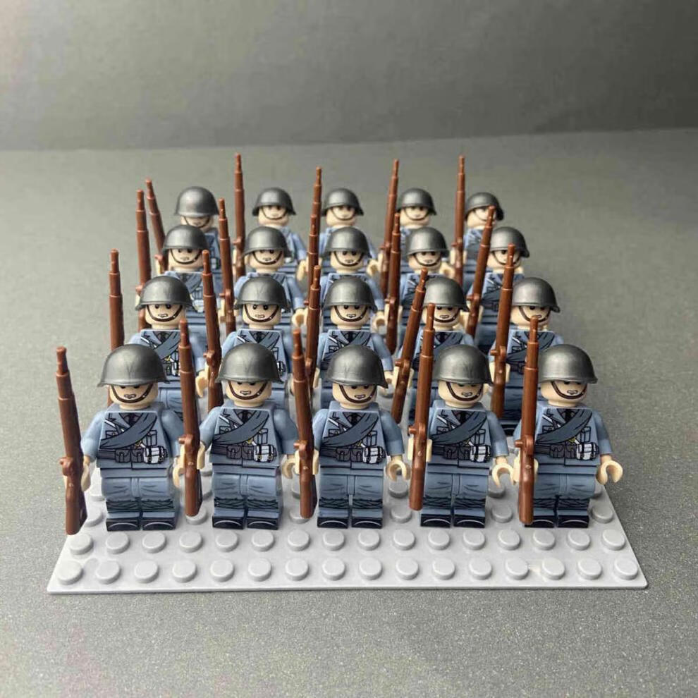 乐··高(lego)人仔二战军事系列人偶八路军团儿童拼插积木益·智玩