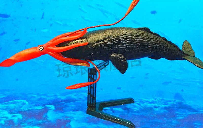 乌贼抹香鲸模型鱿章鱼鱿鱼八爪鱼模型巨型枪酸浆海洋玩具蓝鲸大号巨