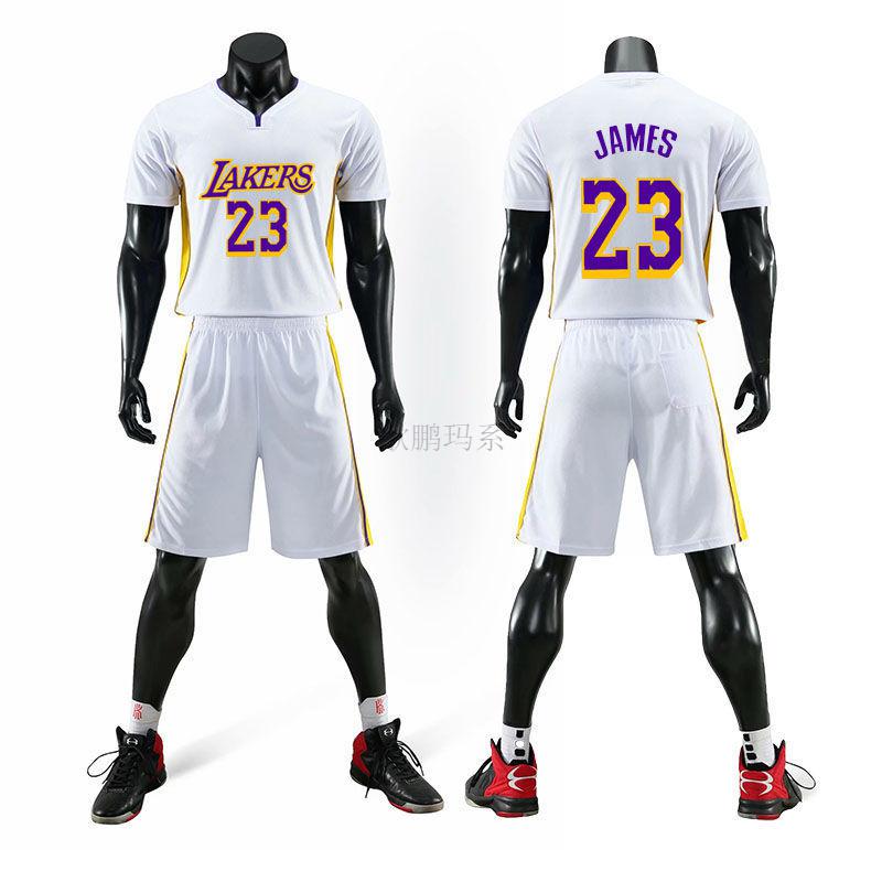 詹姆斯球衣nba球衣男女比赛球服黑曼巴湖人队23号t恤篮球服 詹姆斯23