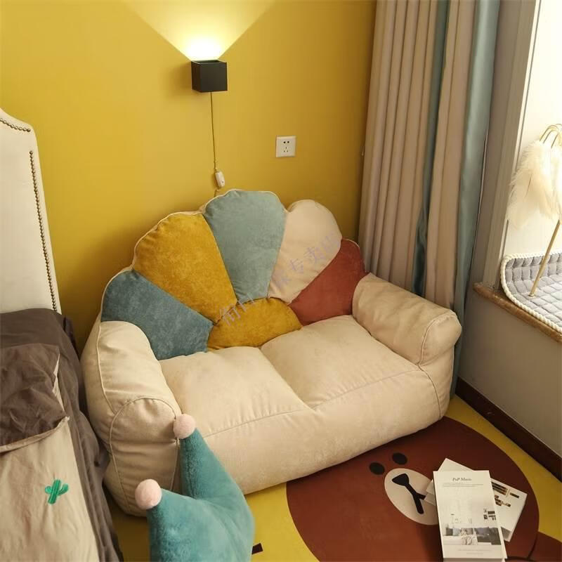 软椅沙发躺椅带靠背家用 房间改造小沙发小户型榻榻米懒人豆袋沙发小