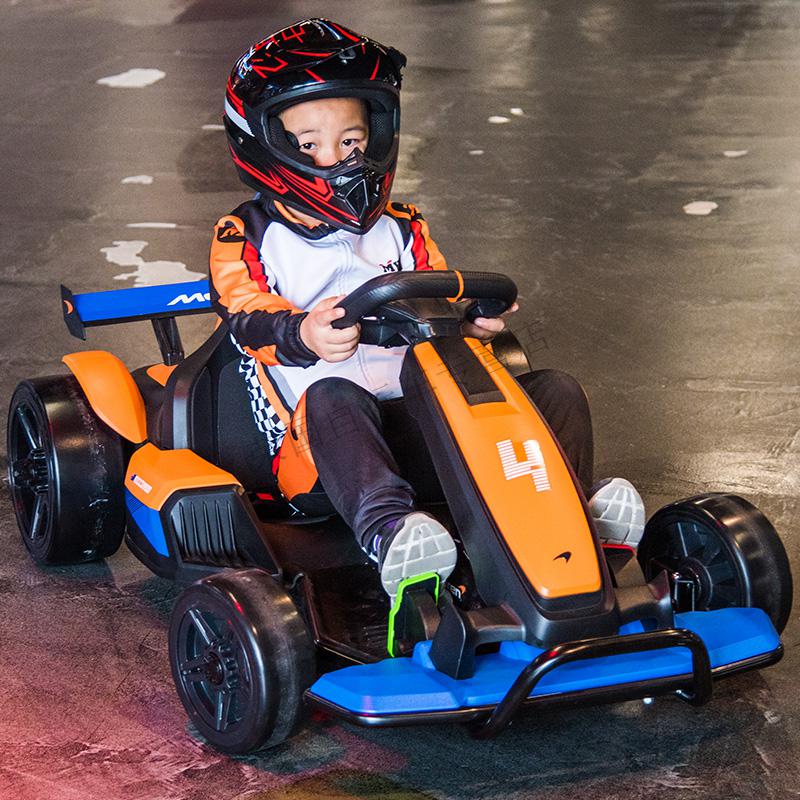 儿童电动车卡丁车四轮汽车玩具车小孩漂移车迈凯伦儿童卡丁车电动f1