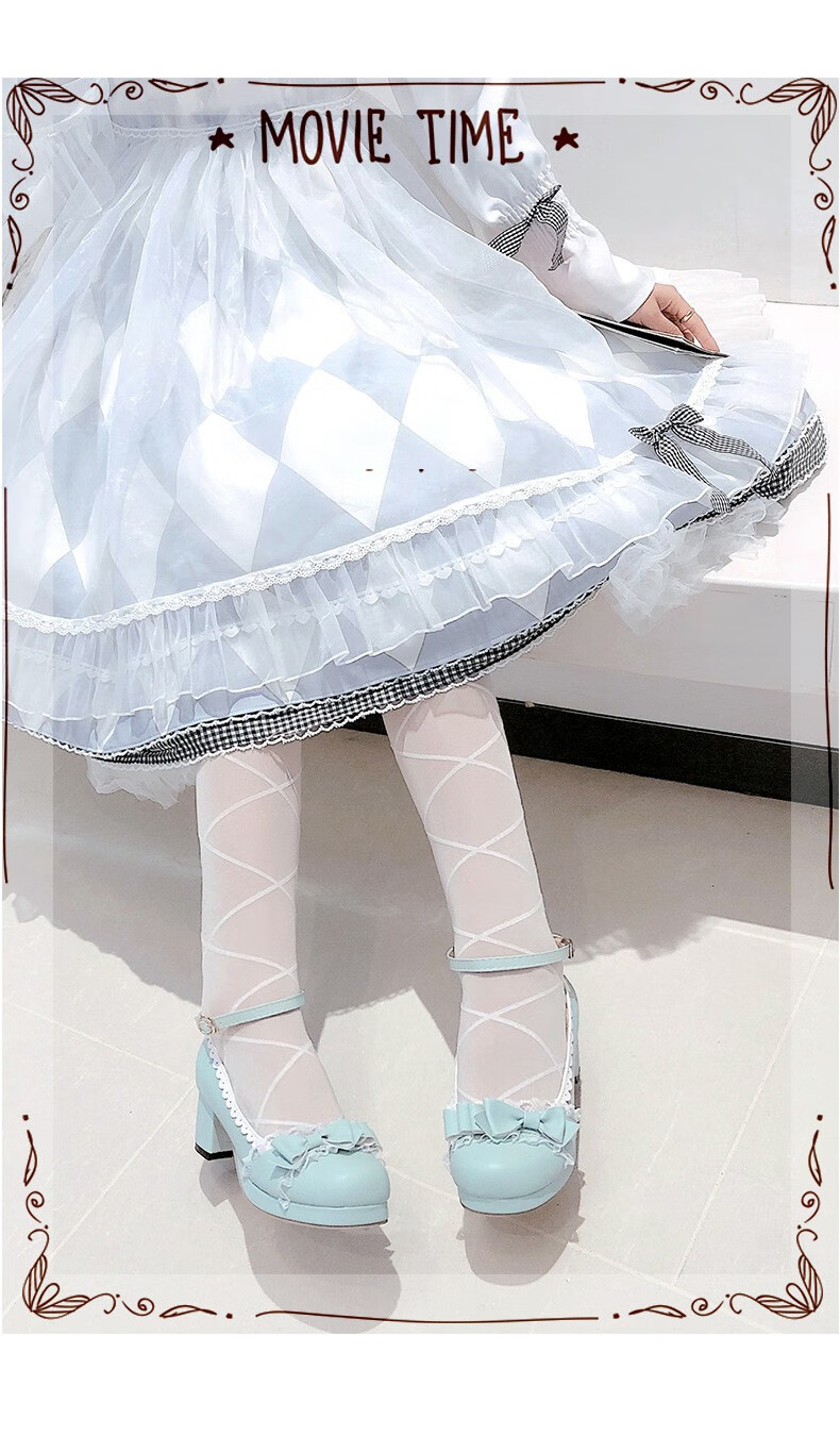 菲伊斯莉品牌公主lolita鞋百搭洛丽塔鞋子女粗跟单鞋女鞋高跟软妹原创