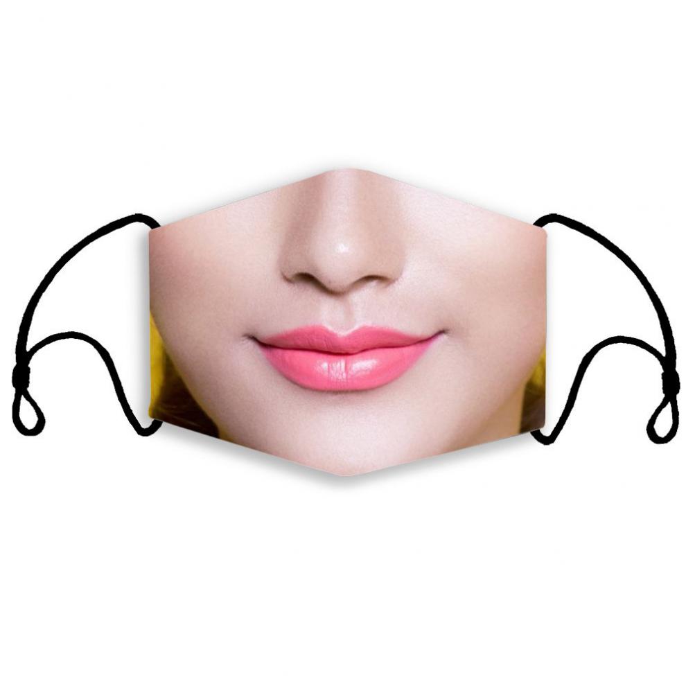 新品搞笑口罩嘴巴笑容脸图案口罩面罩女男款搞笑可以显示表情的口罩