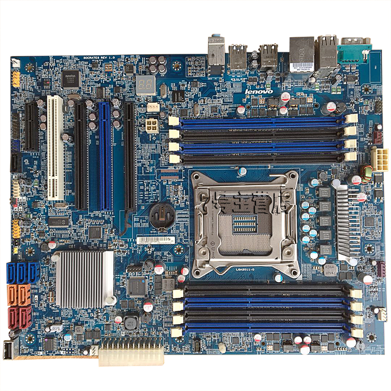 联想s30 x79主板 2011针 c602服务器 支持e5-2680v1 v2 nvme硬盘 蓝色
