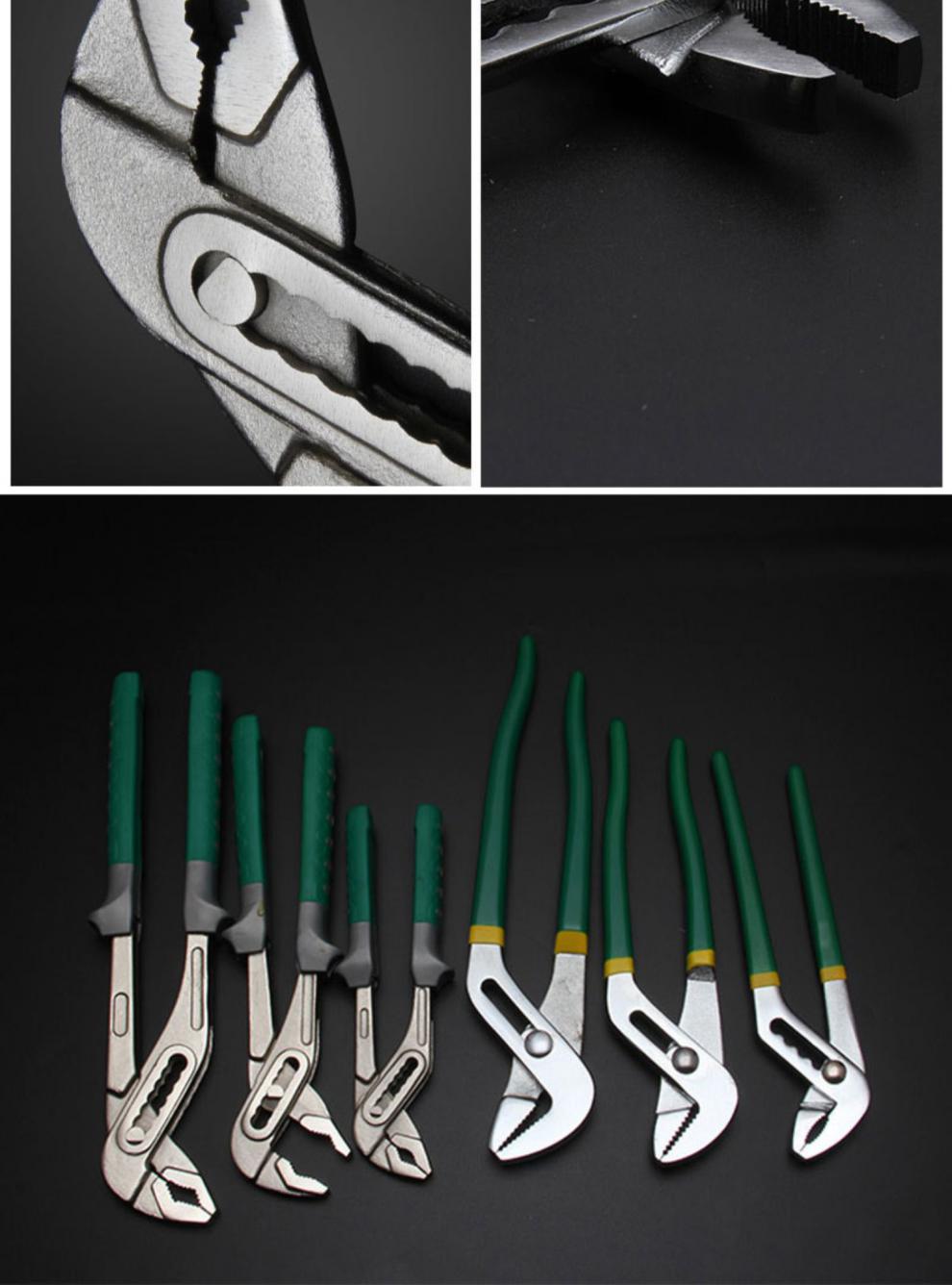 多功能水泵钳可调式管子钳活口扳手扭圆管水暖工具活大力钳9寸镀铬