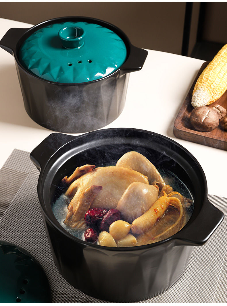 砂锅煲汤炖锅燃气沙锅煤气灶专用小号炖汤耐高温陶瓷养生多功能4l适合