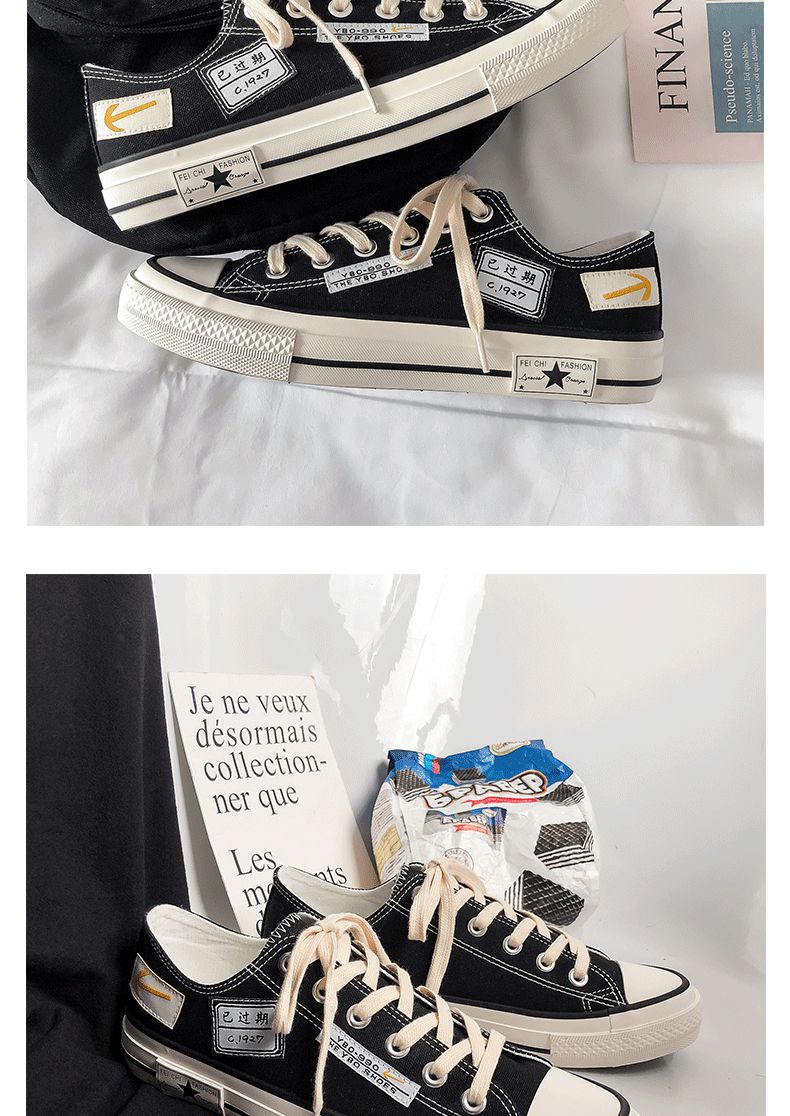毒家poison男鞋子潮鞋ins帆布鞋2022新款秋季耐磨学生潮流百搭低帮