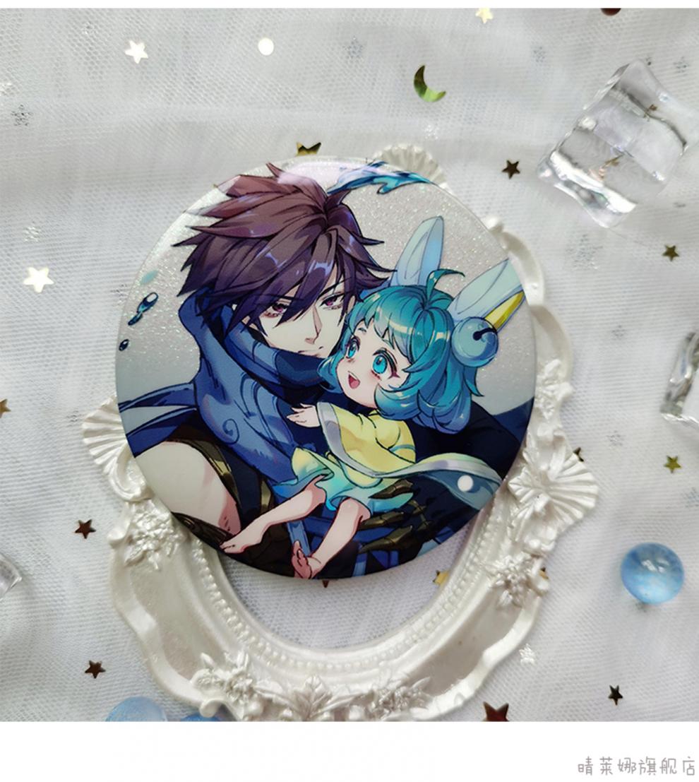 吧唧王者荣耀原创同人周边吧唧徽章澜蔡文姬兰陵王花木兰透卡色纸澜蔡