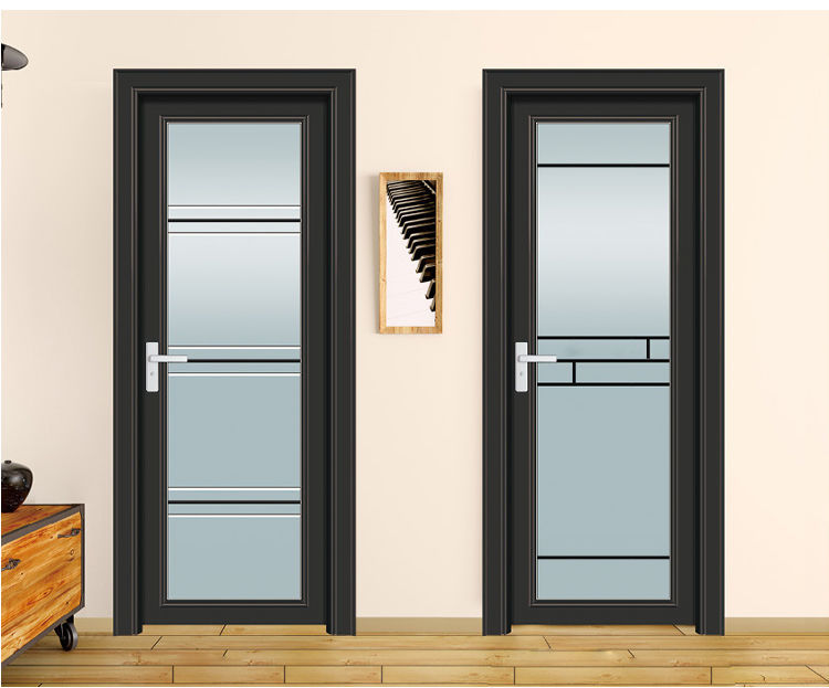 铝合金卫生间门厕所门现代厨房卫浴门玻璃门厨卫室内门隔断门 香槟金