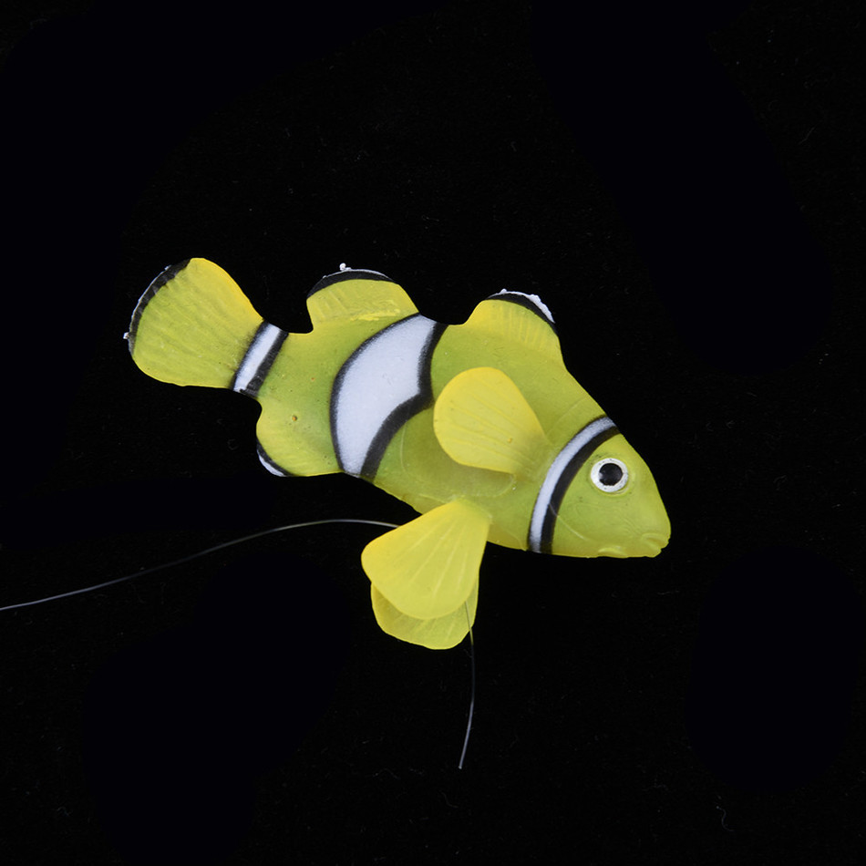 鱼缸造景水族箱装饰橡胶软体小假鱼塑料鱼小金鱼夜光斗鱼小斗鱼蓝色