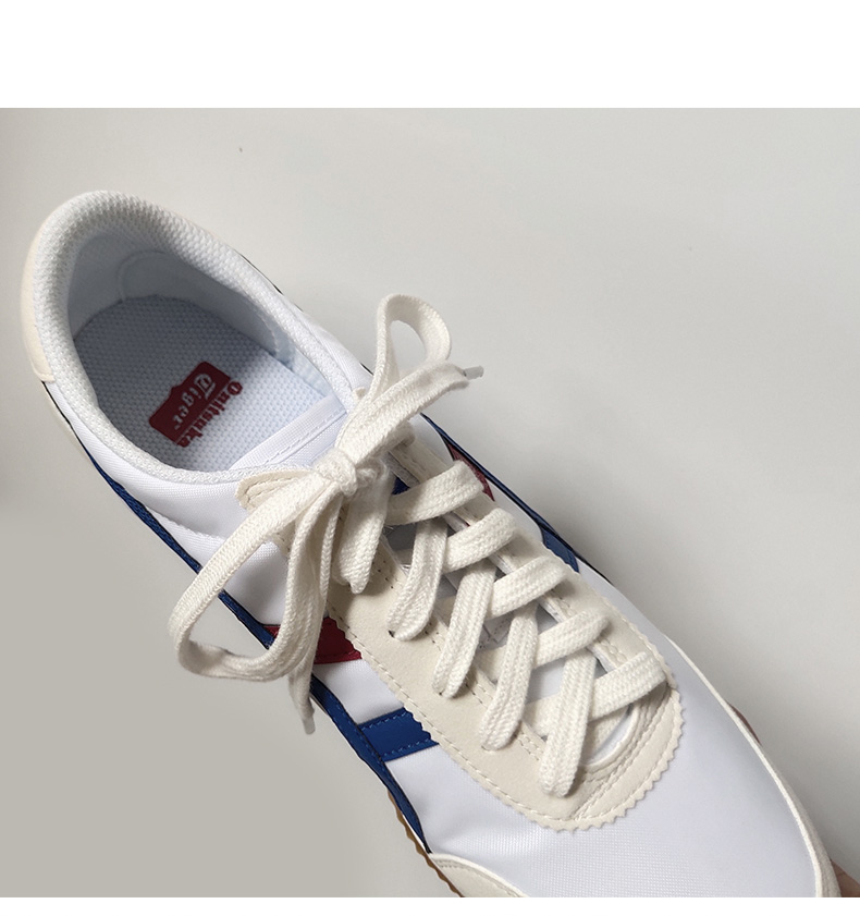 适配亚瑟士鞋带tiger鬼冢虎mexico66扁纯棉米白帆布鞋小白鞋带绳1双md