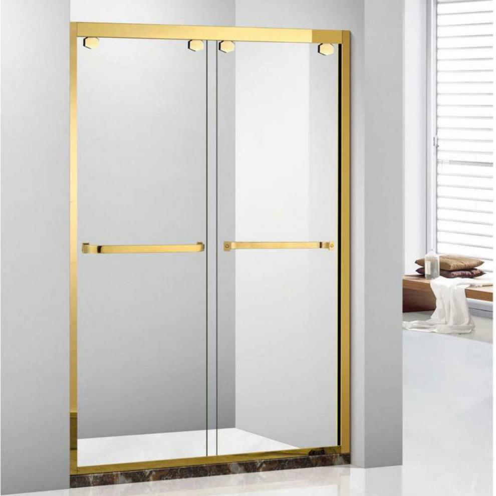 卫生间推拉门一字形卫浴淋浴房隔断干湿分离淋浴屏玻璃门304不锈钢