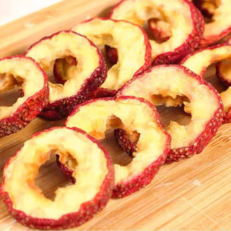 精选新货新鲜山楂干泡水无籽无核空心圈批发特产山楂圈500克