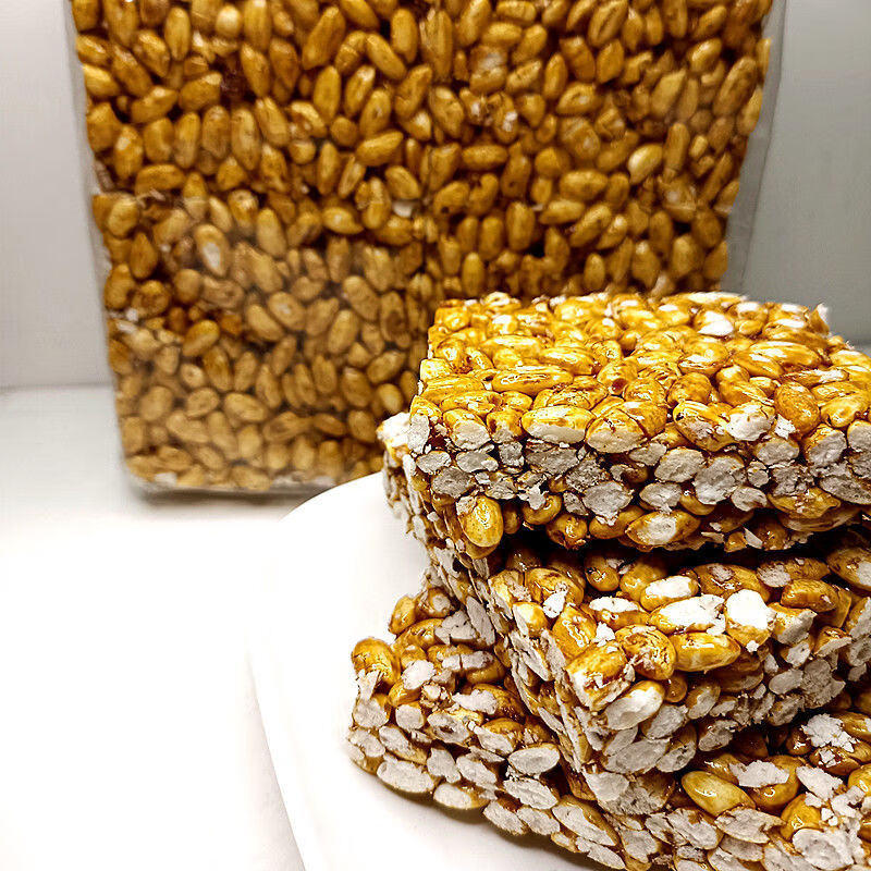 利妙财风 广西玉林红糖米花糖220克/袋7080后怀旧经典特色零食 彩装米