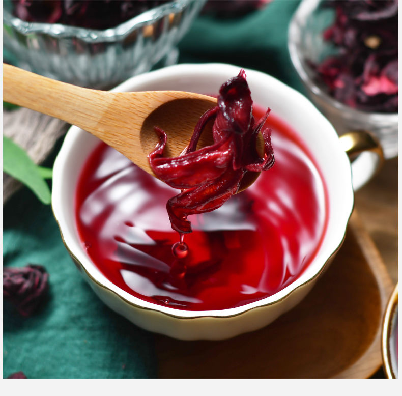 洛神花茶【整朵泡茶专用】玫瑰茄精选洛神花组合花茶搭陈皮玫瑰花 整